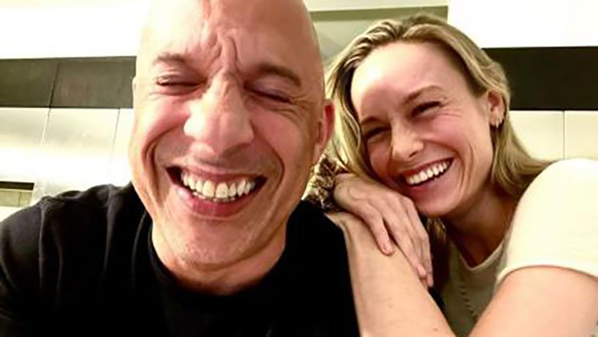 Vin Diesel comparte emotiva foto con Brie Larson en el set de Rápidos y Furiosos 10