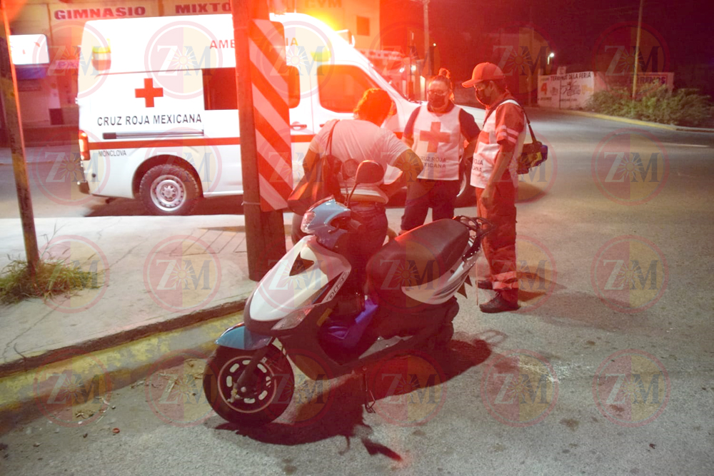 Imprudente motociclista termina lesionado