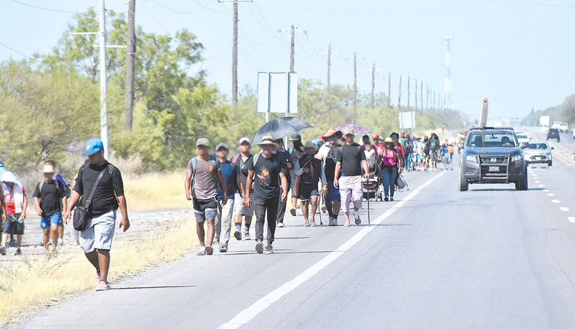 Llegan más de 600 migrantes a la frontera
