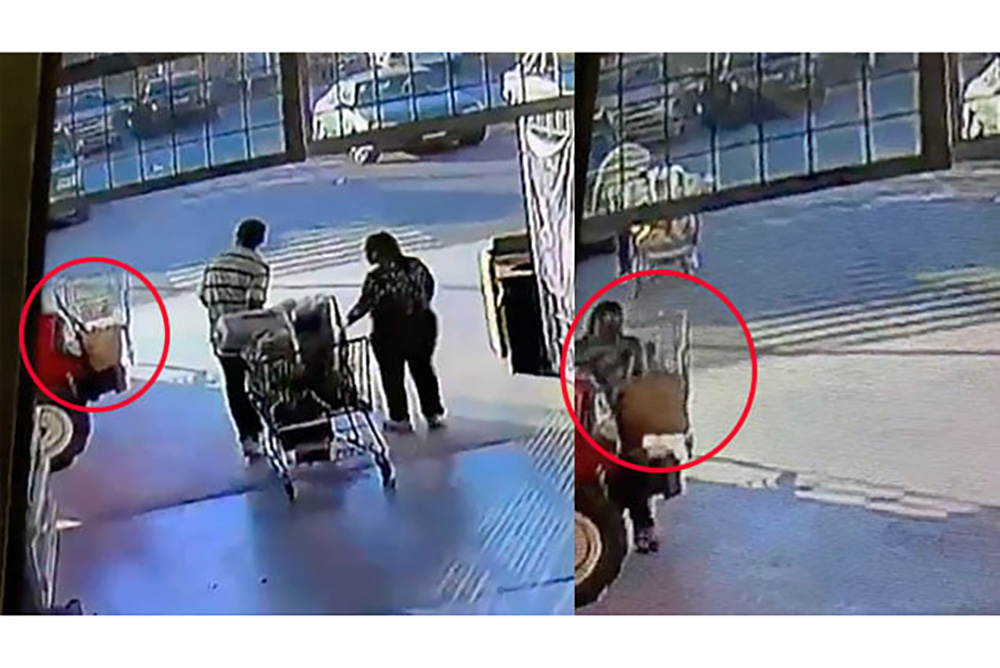 Captan a pareja robando bolsa de despensa en centro comercial de Coahuila
