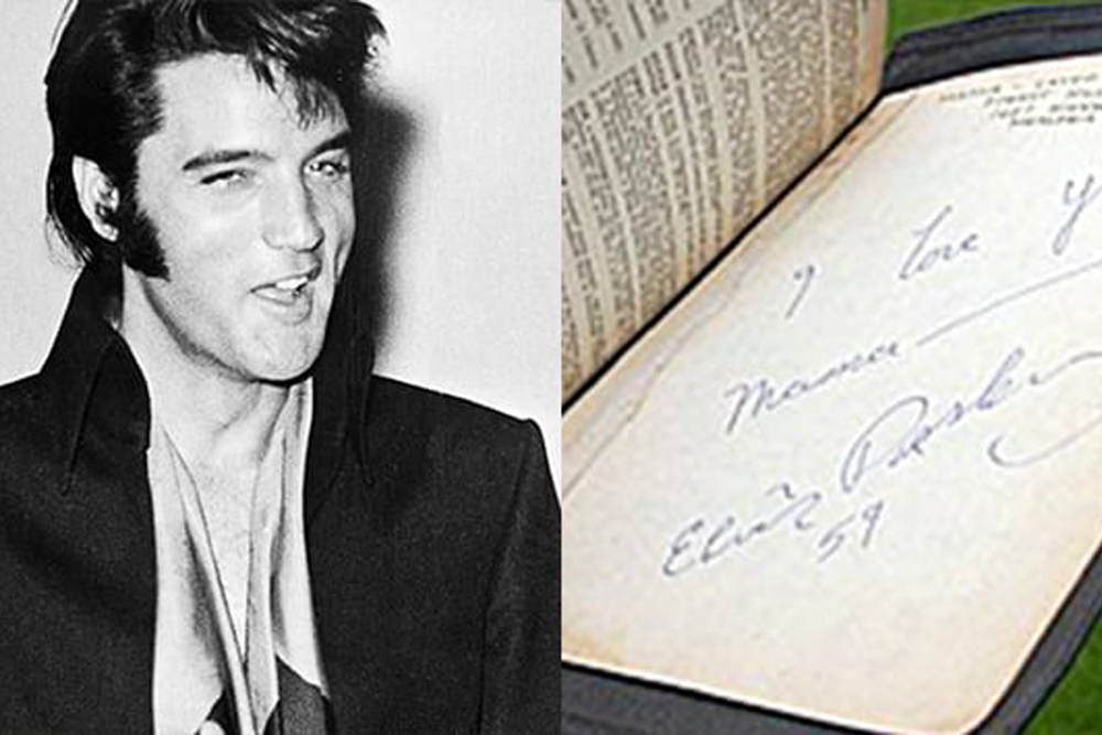 Ponen en venta biblia ‘autografiada’ que le perteneció a Elvis Presley