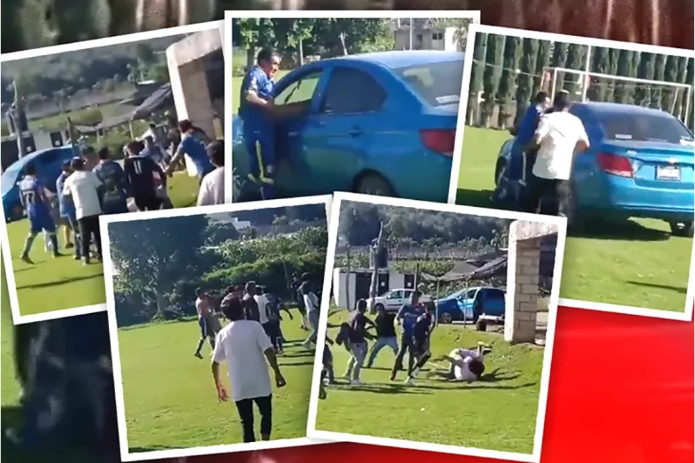 Conductor intenta atropellar a jugadores de futbol en cancha de Atlixco, Puebla | VIDEO