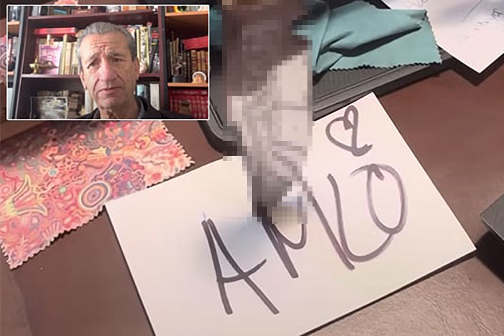 Roban y amenazan de muerte a papá de Carlos Loret de Mola; dejan mensaje intimidante con las letras ‘AMLO’