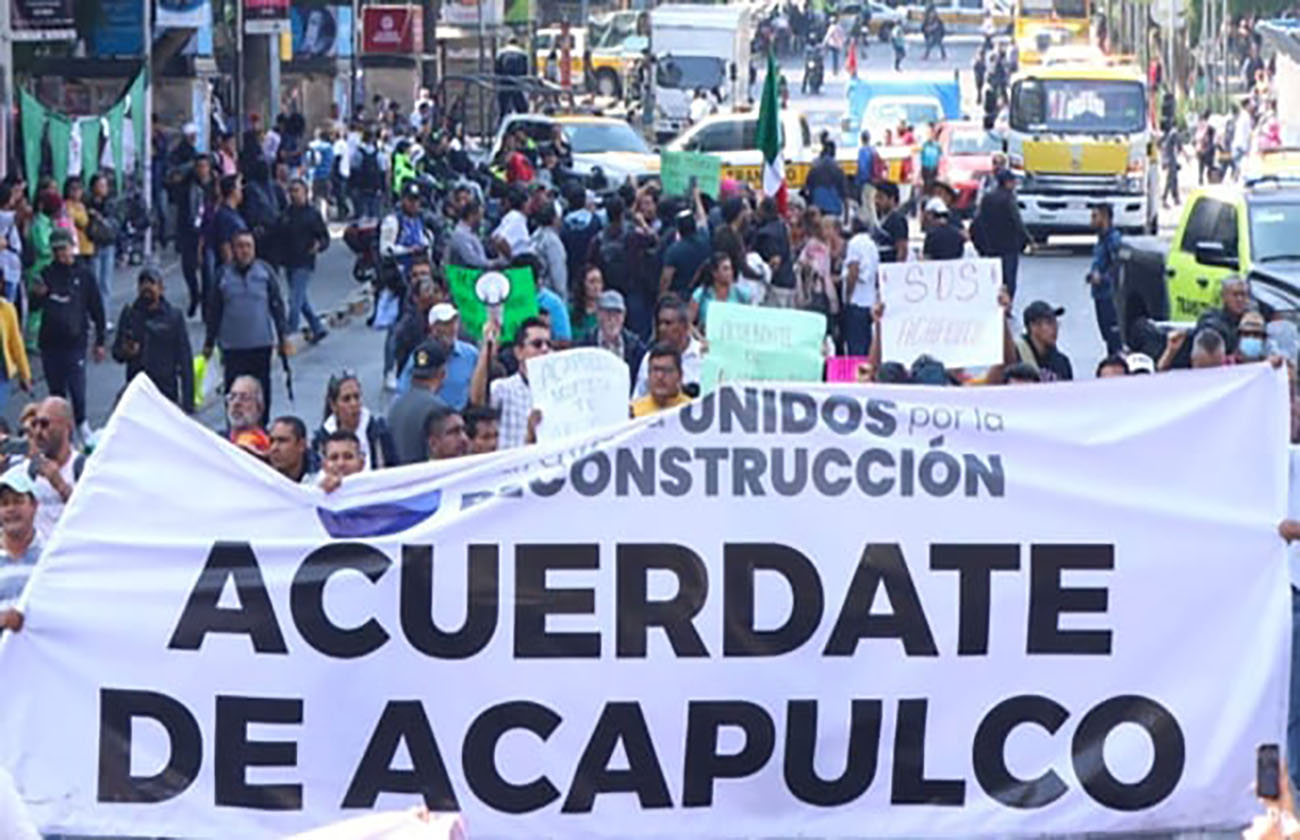 Caravana de Acapulco llega al Zócalo para pedir más apoyo a damnificados por Otis