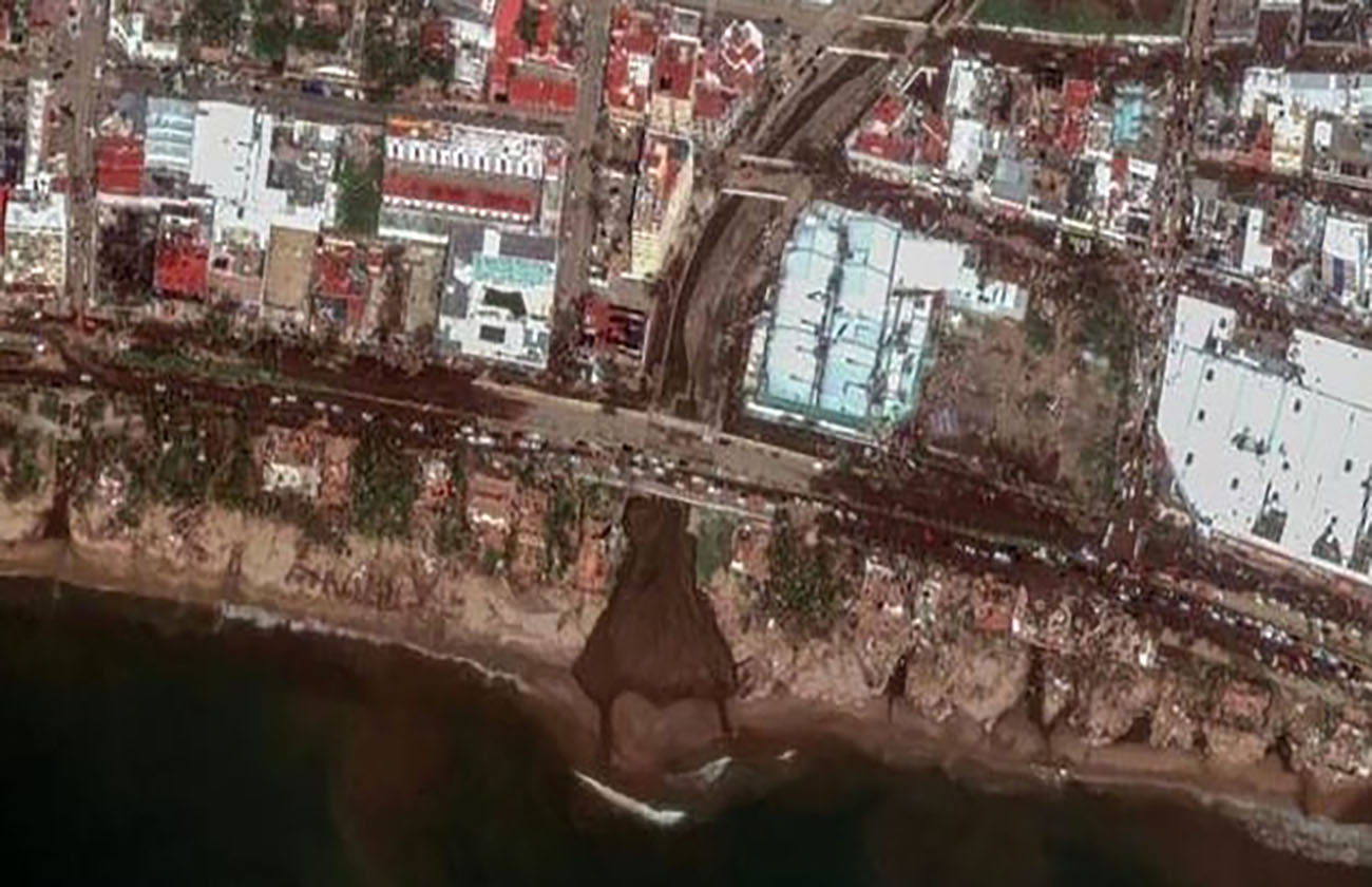 Las imágenes satelitales que muestran la devastación de Acapulco tras el huracán Otis