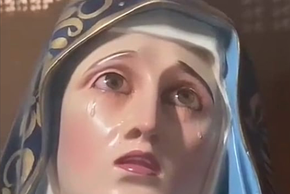 VIDEO: Llora Virgen de El Chanal en Colima; ¿qué pasa?