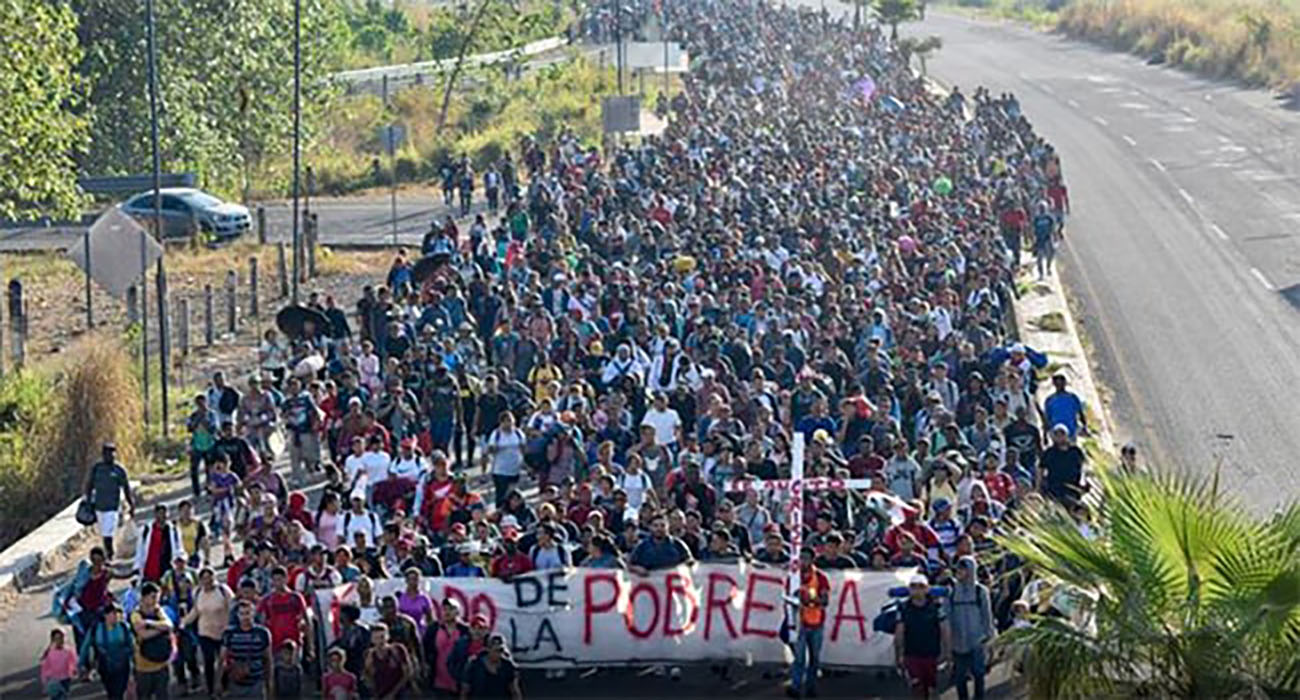 Llega a Huixtla mega caravana migrante autodenominada xodo de la