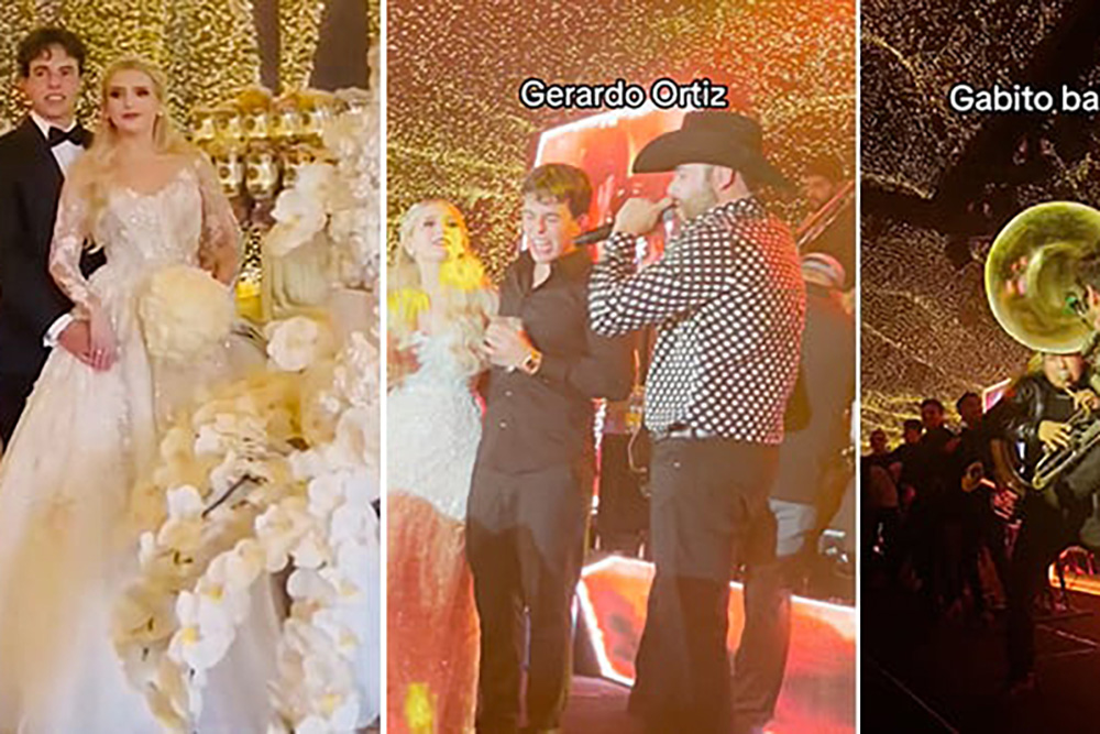 Novios tienen boda de lujo en Monterrey; cantan Gerardo Ortiz y Gabito Ballesteros, entre otros