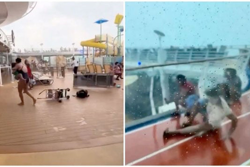 VIDEO: Intensa tormenta azota un crucero en Miami y desata pánico entre los turistas