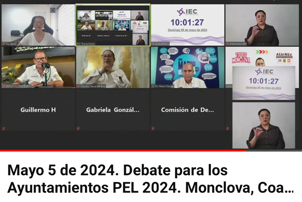 Escasa audiencia y fallas técnicas en debate virtual de candidatos en Monclova