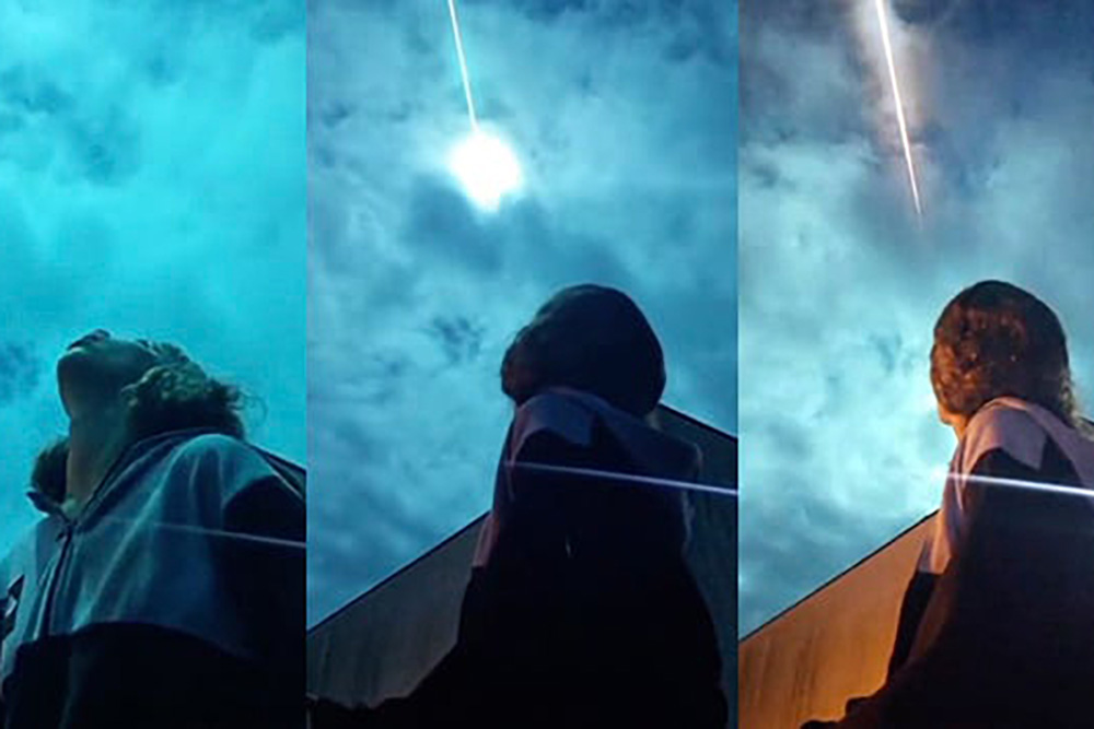 Joven capta por accidente INCREÍBLE video del meteorito que atravesó el cielo de Portugal