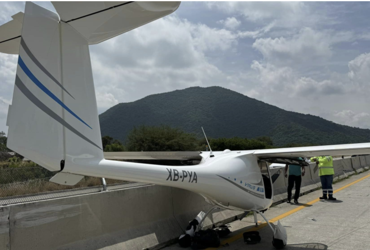 Una persona hospitalizada tras aterrizaje de emergencia de avioneta en carretera de Jalisco, México