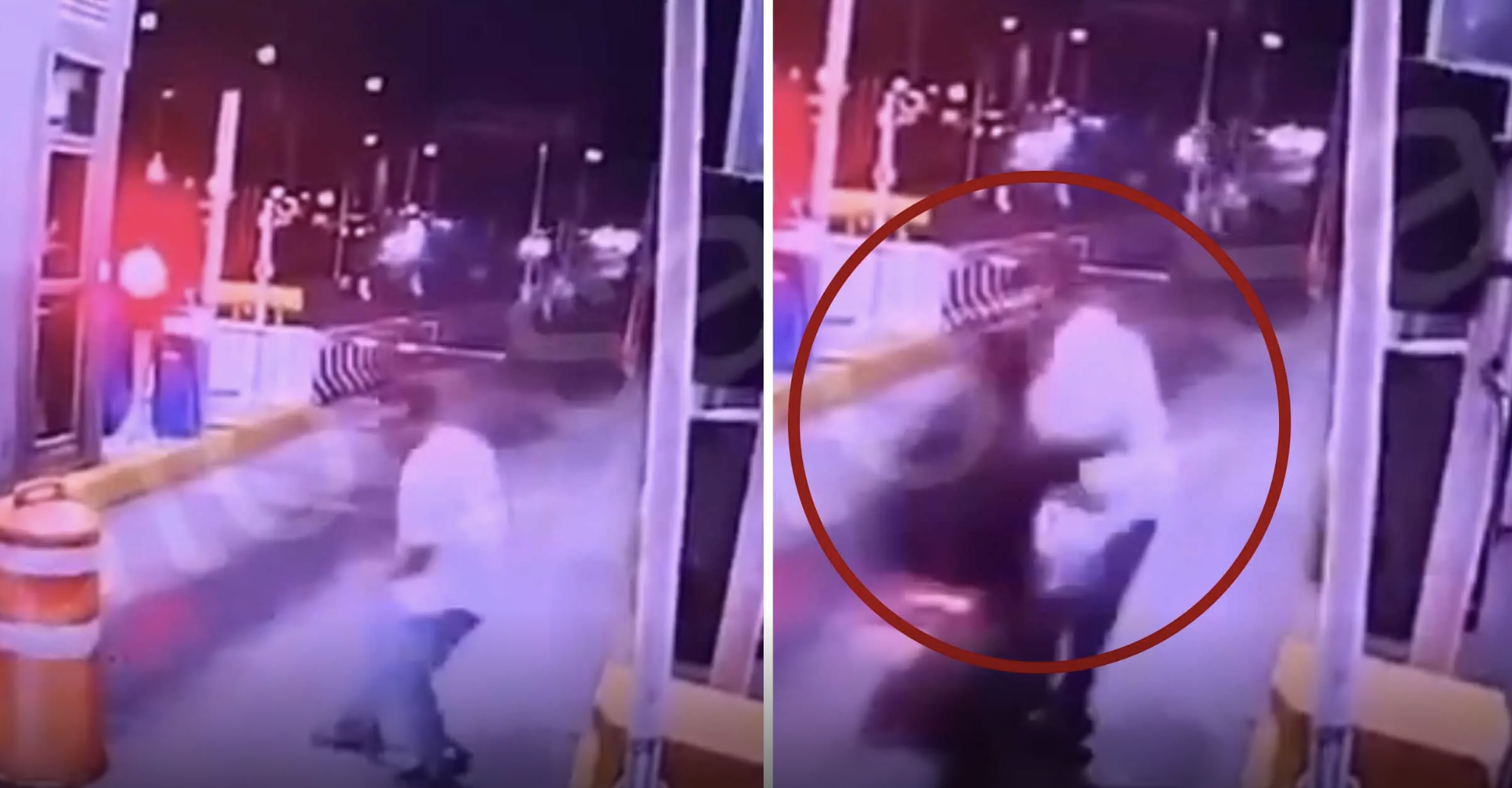 VIDEO | Así fue como un biker atropelló a un trabajador de la caseta de Tlalpan