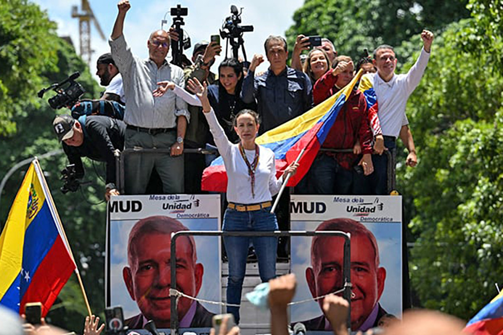 Moviliza oposición a miles en marcha en rechazo al ‘fraude electoral’ en Venezuela