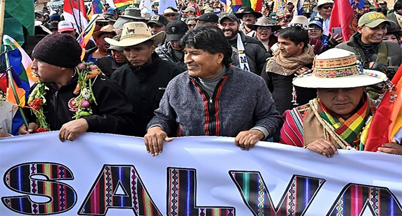 Encabeza Evo Morales marcha contra el presidente Luis Arce