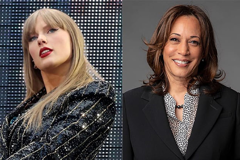 Kamala Harris hace campaña con Taylor Swift