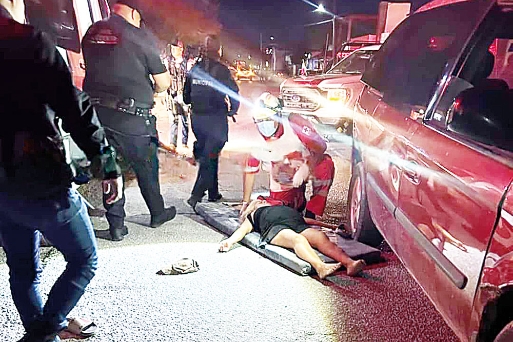 Tres lesionados en borrachazo