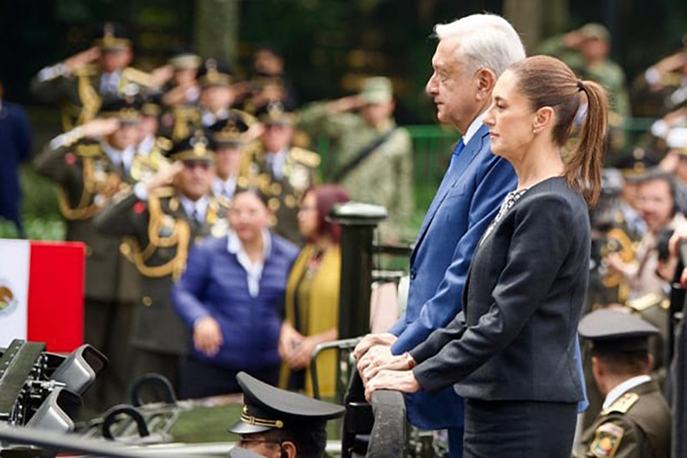 AMLO encabeza 177 aniversario de la gesta heroica junto con Claudia Sheinbaum