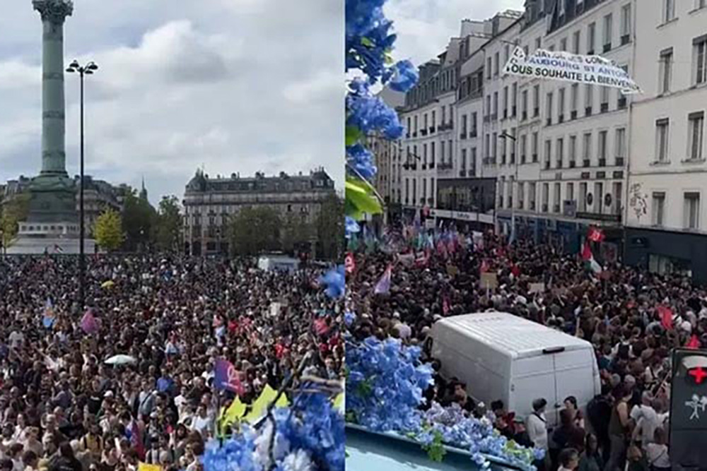 100 mil manifestantes protestan en Francia contra el nuevo primer ministro