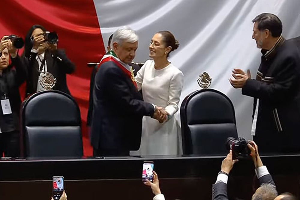 ‘Hasta siempre, hermano y amigo’: Sheinbaum elogia a AMLO en primer discurso presidencial