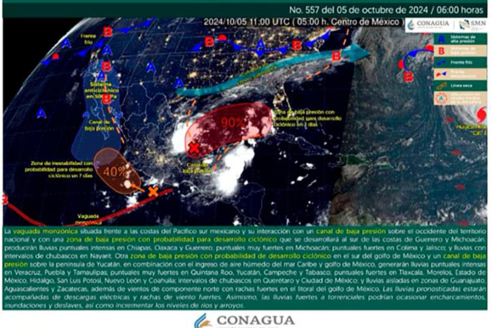 Se esperan chubascos y lluvias fuertes en Coahuila